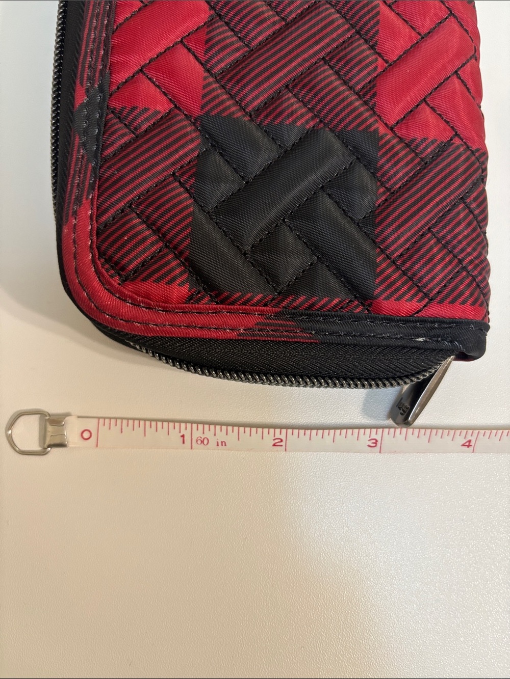 lug Handspring Red and Black Quilted Checkered Zip Wallet - Picture 8 of 8
